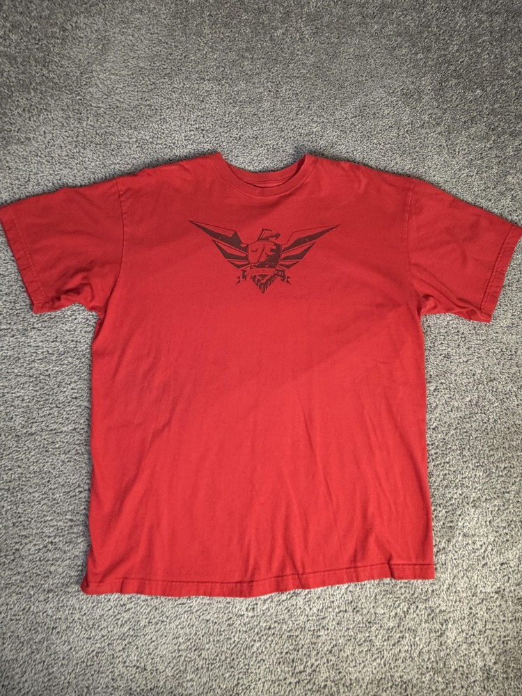 Oakley Shirt Mens XL Red Eagle Graphic Crew Neck Cotton Logo Short Sleevea
