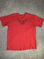 Oakley Shirt Mens XL Red Eagle Graphic Crew Neck Cotton Logo Short Sleevea