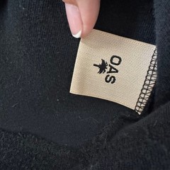 OAS Mens Size M Terry Cotton Pocket TShirt Black After Swim Resort Classic Crew