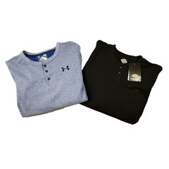 MIXED LOT OF 2 Men’s S Under Armour/Dickies NWT LS Henley Pullovers SEE DESCRIPT