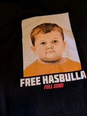 FULL SEND T-Shirt Men’s Black XL Free Hasbulla Mug Shot Graphic Cotton Tee