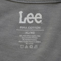 LEE Jeans T-shirt XL Heather Grey Pocket Pullover Short Sleeve Crew Neck