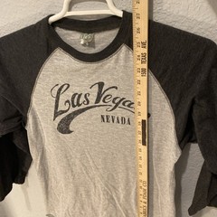 LAT 3/4 Sleeve Men’s Shirt Size M Body Black And Gray. #R