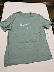 Nike Shirt Men’s Large Light Green Short Sleeve Nike Air Adult Casual Sport New!