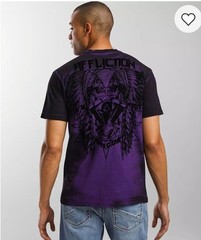 Affliction American Customs Copperhead Bend T-Shirt Men’s Purple Skull 3XL