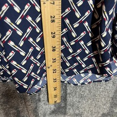 Ralph Lauren Shirt Mens 2XB Dark Blue Performance Oar Paddle Print Preppy Button