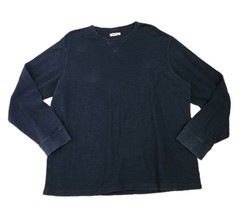 Goodthreads Henley Pullover Shirt Men’s XXLT Blue Long Sleeve Thermal Cotton