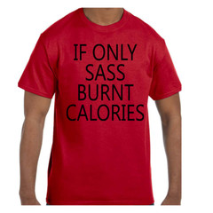 Funny Humor Tshirt If Only Sass Burnt Calories