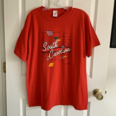 single stitch vintage t shirt South Carolina Puff Paint 3D Graphics A1C Art Co.