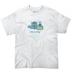 Life is Crap Nude Beach Funny Pervert Dirty Mens Casual Crewneck T Shirts Tees