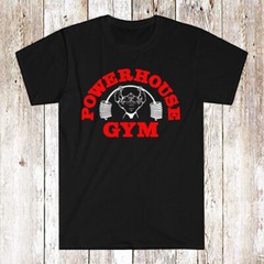 Powerhouse Gym Men’s Black T-Shirt Size S-5XL