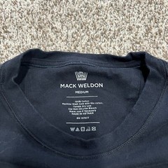 Mack Weldon T Shirt Men’s Medium Black Short Sleeve Crew Neck Pocket Daily Wear
