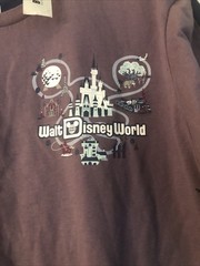 Walt Disney World 50th Anniversary Parks T-Shirt Size S Two-Tone Purple Blue