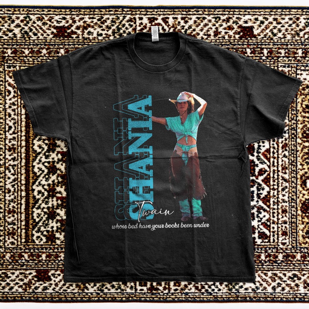 HOT! Shania Twain Music Shirt Black Cotton T-shirt