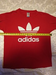 Men’s Vintage Adidas Trefoil Logo Long Sleeve T-Shirt Single Stitch 80s/90s Red