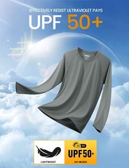 Men’s Long Sleeve Shirts UPF 50+ UV Sun Protection Athletic Shirt Run Rash Guard