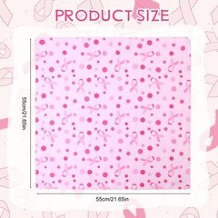 12 PCS Breast Cancer Awareness Bandana Pink Ribbon Scarf Women Charity Events
