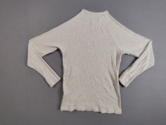 Faherty Men Shirt S Gray Long Sleeve Thermal Waffle Knit Crew Neck Henley Tee