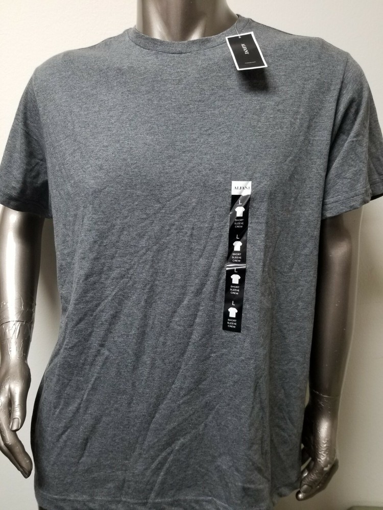 New Mens Alfani Crew Neck T-Shirt. 2 Colors To Choose.