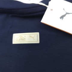 Puma x Arnold Palmer T-Shirt -M- Navy Bay Hill Club Golf Signature Map Stretch