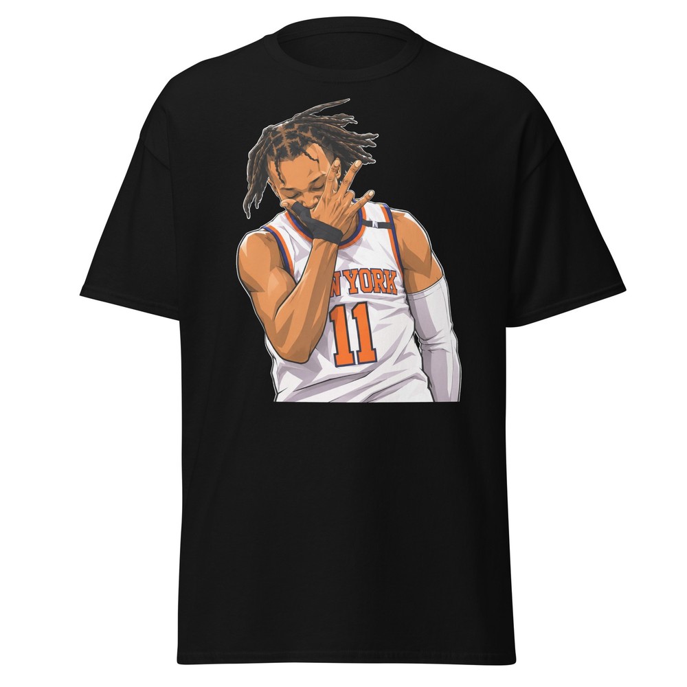 Jalen Brunson Shirt New York Basketball Tee Three Point Fingers Tee