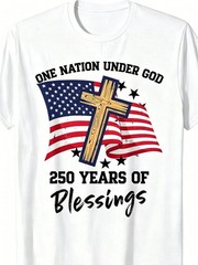 One Nation Under God 250 Years – 250th Anniversary Pure Cotton Unisex T-Shirts