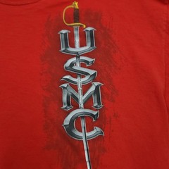 Vintage USMC Shirt Mens XXL 2XL Red United States Marine Corps USA Military Tee