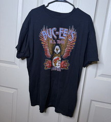 Vintage buc-ee’s Men’s XL Black Tour Graphic Logo Double-Sided Cotton