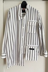 SHU HOMME FEMM Mens Long Sleeve Striped Shirt Size 2 Casual Button Up
