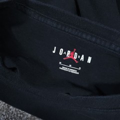 Nike Air Jordan T Shirt Mens Medium Black Air Flight Jumpman Retro Long Sleeve
