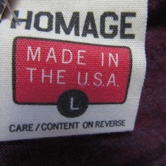 Homage LARGE Les Trois Sports Triathlon Tri Shirt Run Bike Swim Burgandy