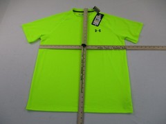 Under Armour Shirt Mens Medium Neon Yellow Athletic Short Sleeve Gym Workout