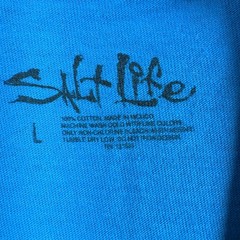 Salt Life T Shirt Adult Size Large Blue Short Sleeve Live The Salt Life Fishing