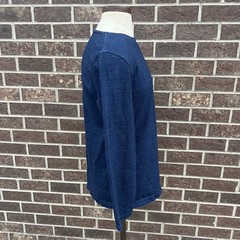 orSlow Boat Neck Pullover Denimesque Top Indigo Blue Size 3 (Fits US Small/Med)