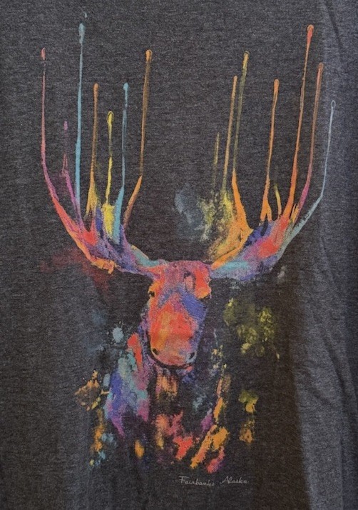 The Duck Company Fairbanks Alaska Moose Unisex T Shirt Size L