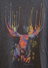 The Duck Company Fairbanks Alaska Moose Unisex T Shirt Size L