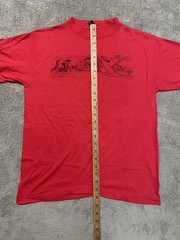 Vintage 80s Ralph Steadman T Shirt Mens L Red USA Single Stitch Gonzo RARE
