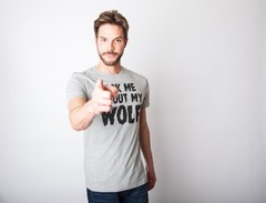 Ask Me About My Wolf Flip T Shirt Cool Design Funny Saying Novelty Graphic
