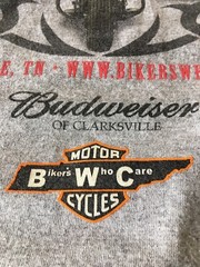 Ride to Remember 26th Leslie Watson Memorial Biker Mens Tshirt Silver Large
