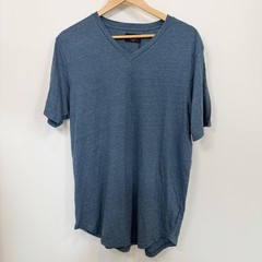 NEW Goodlife Shirt Men’s XL Blue Teal Short Sleeve V-Neck Comfort Heathered