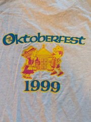 Hanes Beefy-T Vtg 1999 Oktoberfest Double-Sided Graphic Gray Men’s L Tee