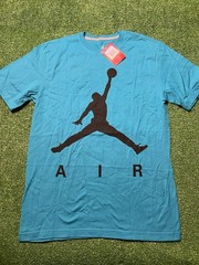 Jordan Men’s Jumpman Short Sleeve T-Shirt NWT Size Medium Teal And Black