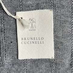 BRUNELLO CUCINELLI Textured Rib Knit T-Shirt Men’s Size US 38 Gray