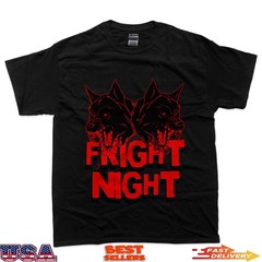 Fright Night Double Hellhound Horror Art T-Shirt
