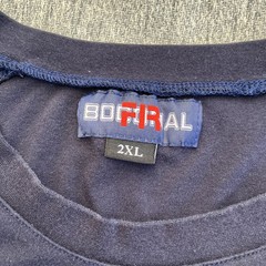 BOCOMAL FR CAT2 Flame Resistant Shirt Mens 2XL Blue Long Sleeve Workwear Tee