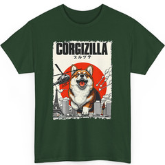 CorgiZilla Parody Japanese Art Corgi Dog Mom Dad Unisex Adult T-Shirt