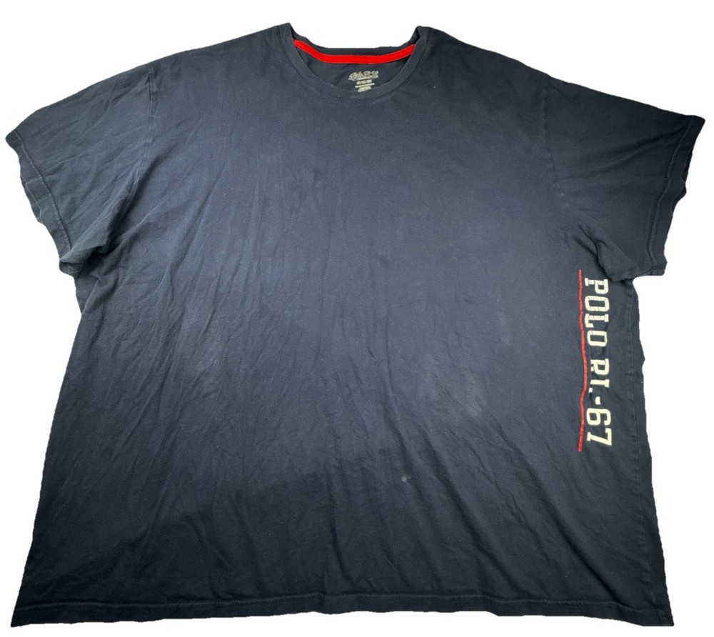 Polo Ralph Lauren Mens T-Shirt 3X Cotton Graphic RL-67 Navy Blue Sporty Tee