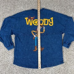 Disney Spirit Jersey Unisex Medium Blue Toy Story Woody Mineral Wash Long Sleeve