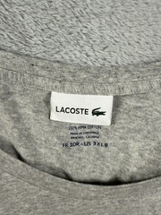 Lacoste Shirt Mens 3XLB Gray Pima Cotton Crewneck Croc Short Sleeve NWOT Big