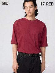UNIQLO U AIRism Cotton Oversized Crew Neck Half-Sleeve T-Shirt XS-4XL Japan
